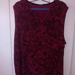 Bundle 4/$20 Vikki Vi Purple/Black Tank Top size 3X